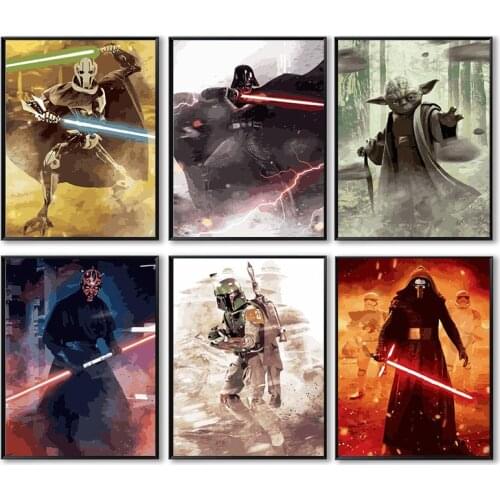 Disney Star Wars Yoda on Canvas Painting on The Wall Art Posters and Prints Wall Art Picture for Living Room Home Decoration