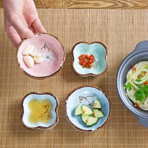 1pc Underglaze Ceramic Seasoning Dish Sauces Dish Small dish Dip Saucers