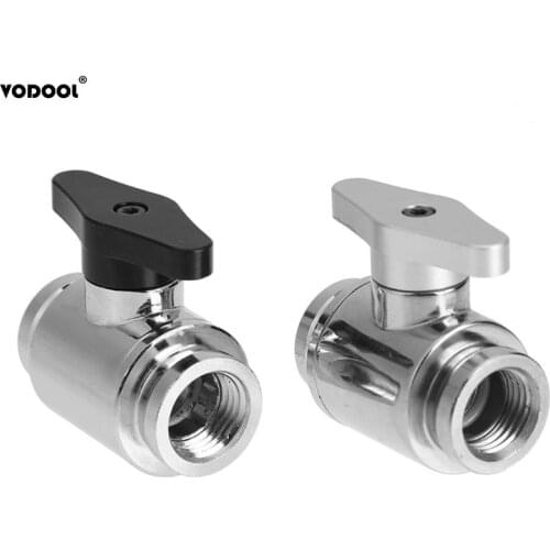 Universal Water Cooling G1/4 Vent Valve Brass Chrome Inner Teeth Water Ball Valve Waterway Control For PC Water Cooling System