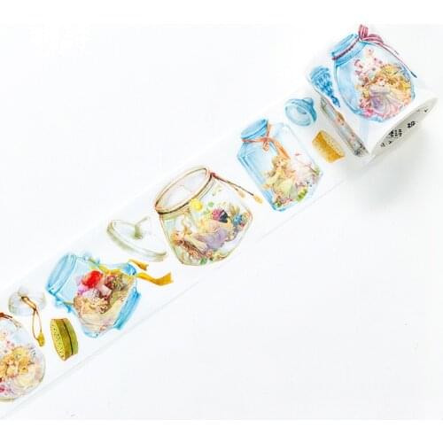 1PC New Cute 55mmx5m Daytime Dreamer Washi Decorative Adhesive Tape DIY Masking Paper Tape Sticker Office Supplies
