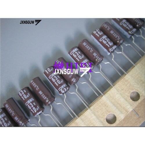 20PCS NIPPON KMG 63V10UF 5X11MM NCC long life electrolytic capacitor 10UF/63V CHEMI-CON 105 degrees 10uF 63V