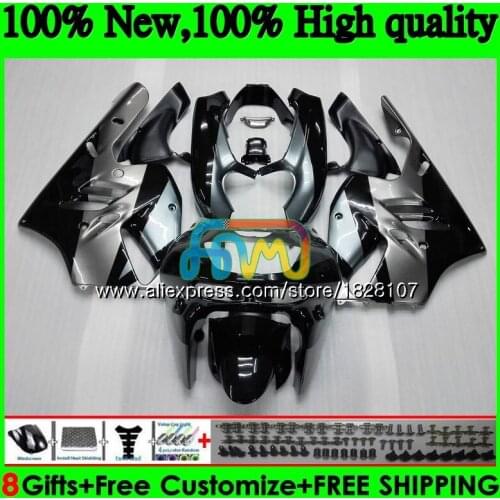 Body For KAWASAKI ZX900 900 CC ZX 900 9 R Black silver 19BS.7 9R 900CC ZX-9R ZX9R 94 95 96 97 1994 1995 1996 1997 Fairings kit