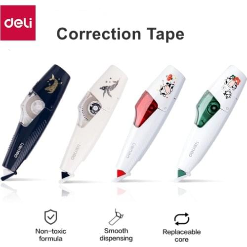 DELI Correction Tape Pen Style with Refill 6m Classic Model for School Office Correction Supplies White Out Corrector