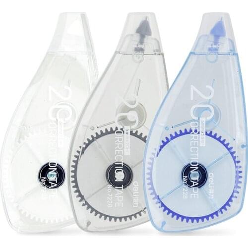 Deli Papelaria Student Correction Tape Transparent 5mm*20m Writing Correction Tape Student Correction Stationary School Supplies