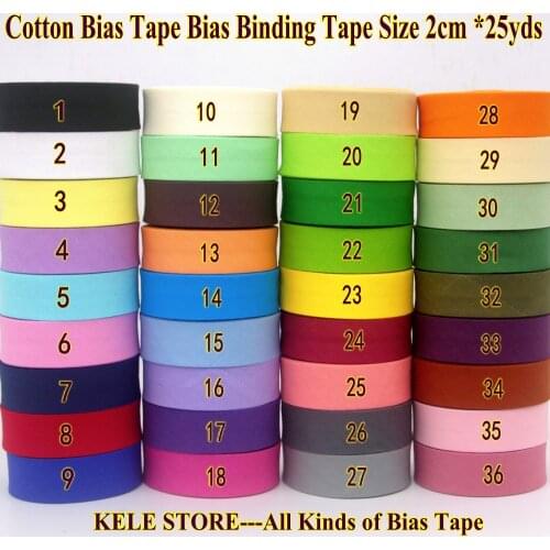 Free shipping 100% Cotton Bias tape,bias binding tape size: 20mm, width:3/4" 25yds/lot fold tape,DIY sew material handmade item
