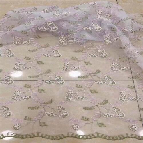 Multi-Colored Gauze Embroidery Lining Mesh Embroidered Lace Hanfu da xiu One-Piece Dress Wedding Dress Garment Material