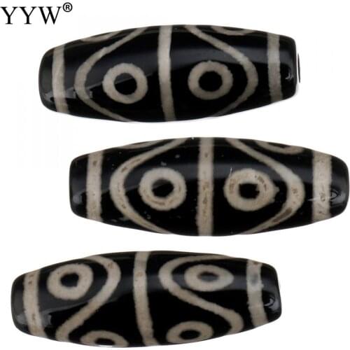 Natural Tibetan Dzi Beads Fashion Jewelry Making Accessories 28x10x10mm Hole:Approx 2.5mm 5pcs/Lot