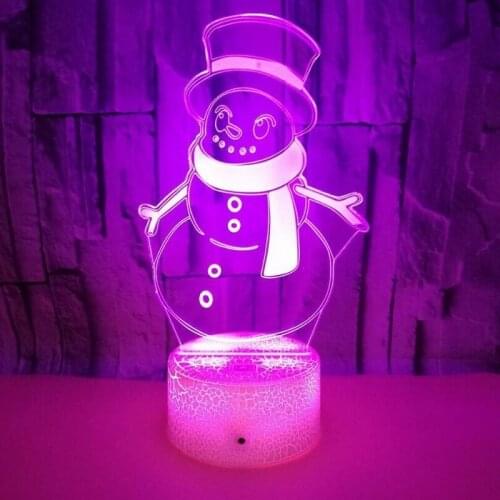 Snow man Night light Colorful Remote Control or Colorful Touch Creative gifts