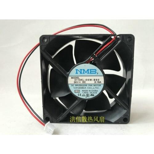 Original 8025 3110kl-05w-b60 DC24V 0.18a 8cm 2-wire frequency converter fan