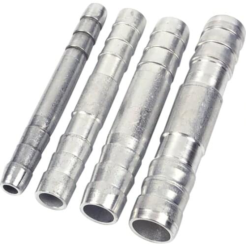#6 #8 #10 #12 Straight Splice Push in Fitting Aluminium A/C Refrigerant Hose Barb Fitting 3/8 1/2 5/8 3/4