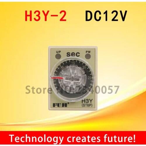 HIGH QUALITY H3Y-2 DC12V 0-1S 5S 10S 30s Power On Time Delay Relay Solid State Timer