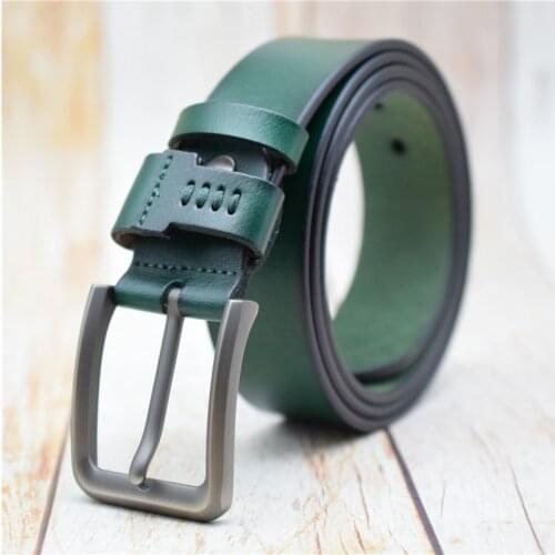Genuine Leather Belt Man Purple/green/blue/coffee/black/red Men Designer Belts Cummerbunds Large Size 95 -130CM Waist Belts Male