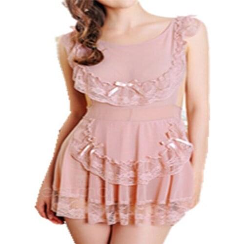 Sexy Lingerie Exotic Apparel sexy costume cosplay clothes maid cooks temptation lace dress backless hollow breast sexy underwear