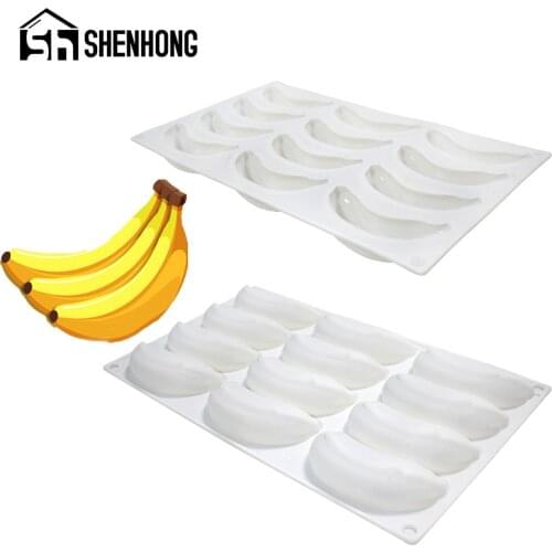 SHENHONG Vegetable and Fruit Mousse Moulds Banana Carrot Pepper Silicone Cake Molds Pastry Baking Pan Dessert Decoration