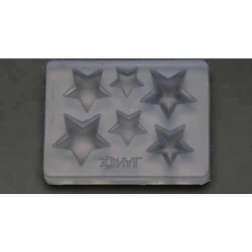 Handmade Mini 3D Carving Star Nail Art Silicone Mold Small Star Charm Resin Casting Mold 3D Star Jewelry Making Tools