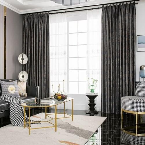 Modern Simple Blackout Curtain for Bedroom High-end Luxury Classical Bronzing Velvet Curtains for Living Room Window Curtains