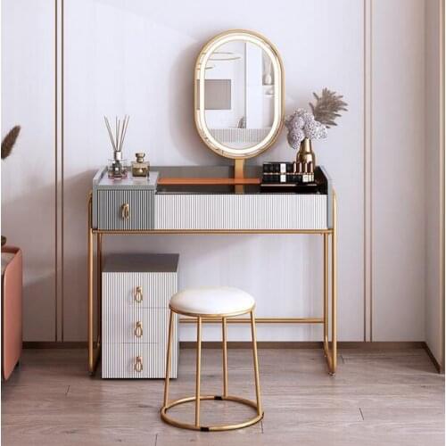 Modern dresser bucket cabinet integrated net red light luxury style bedroom storage dresser Nordic simple make-up table