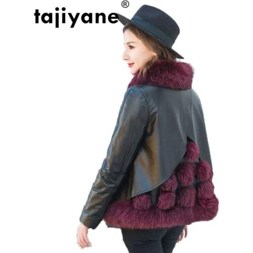 Genuine Jacket Leather Winter Jacket Women Clothes 2021 Real Fur Coat Wool Jacket Fox Fur Collor Down Coat Korean Slim ZT572
