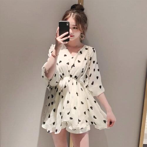 WERYNICA Women Summer 2020 Floral Chiffon shirt loose cover belly wild bat sleeve shirt tide Long Blouse Shirts Female Tops