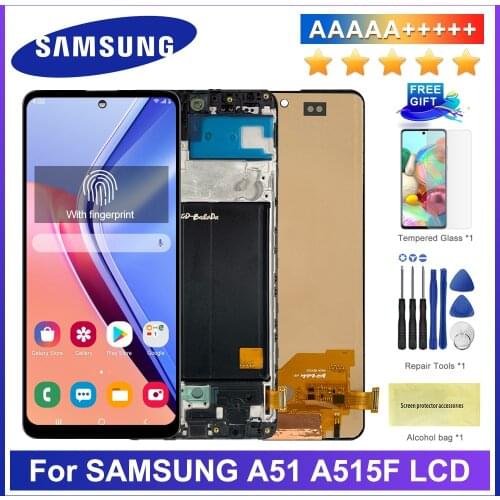 100% Test For Samsung Galaxy A51 LCD A515F SM-A515F/DS A515F/DS A515F Display Touch Screen Digitizer For Samsung A515 Display