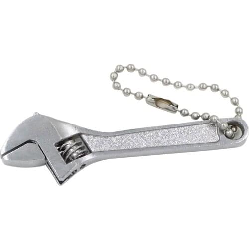 2.5 inch/68mm Adjustable Spanner Mini Steel Nut Wrench Tool Flexible Jaw Capacity 10mm Silver