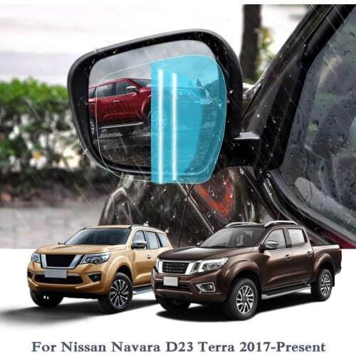 2PCS Anti Fog Car Window Clear Film Car Rearview Mirror Protective Film For Nissan Navara D23 Terra 2017 Waterproof Car Sticker