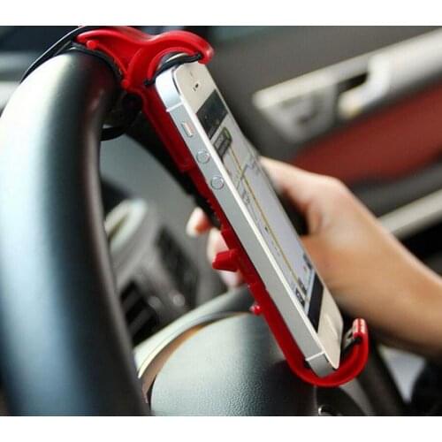 200pcs Universal Car Steering Wheel Cell Mobile Phone Holder Bracket Stands for iPhone Samsung Smartphone