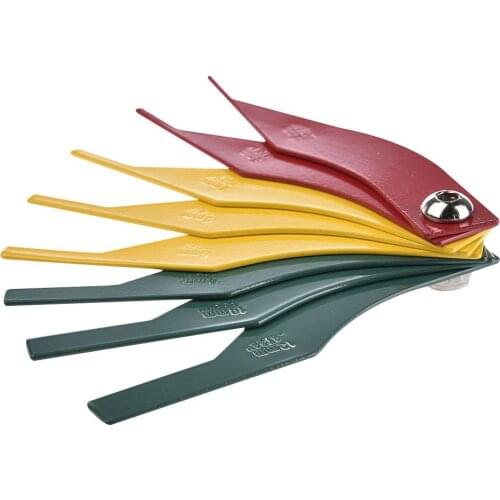 8 in 1 Brake Pad Measuring Tool Gauge Feeler Tester Scale Lining Thickness Wear Meter Thickness Gauge Handy Measuring
