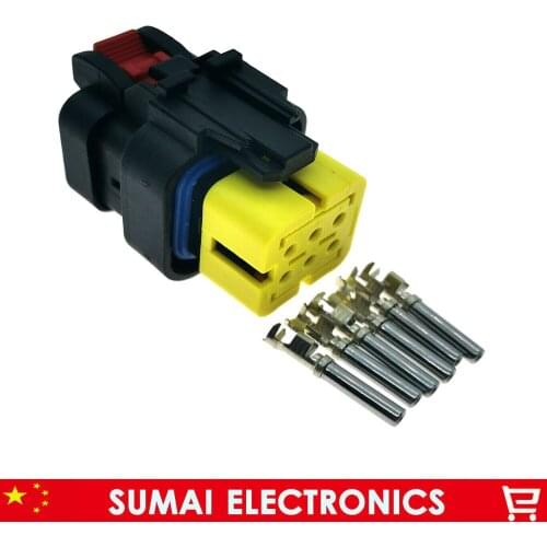 AMP/TE 6 Pin Auto 776433-3 776531-3 Camshaft sensor plug,6P Oil pressure/atmospheric pressure sensor plug for Excavator Carter