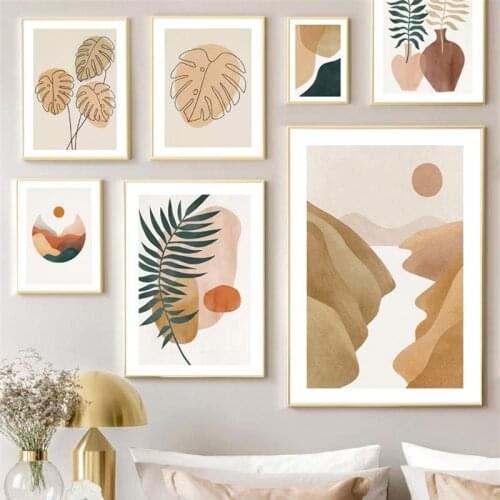 Abstract Bloom Plant Seed Flower Line Earth Wall Art Canvas Painting Nordic Posters And Prints Wall Pictures For Bedroom Decor