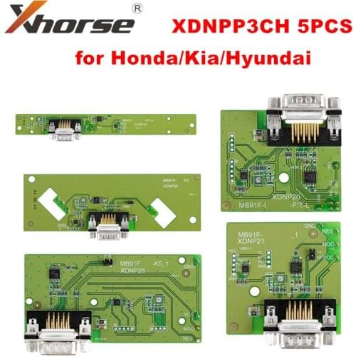 Xhorse XDNPP3CH 5pcs Solder-Free Adapters for Honda/Kia/Hyundai Work with MINI PROG and KEY TOOL PLUS
