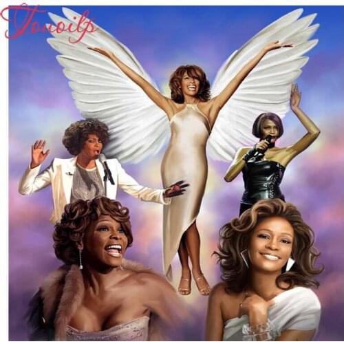 Diamond embroidery full DIY Whitney Houston Diamond painting Cross Stitch Mosaic Pasting images craft stickers Home Decorative