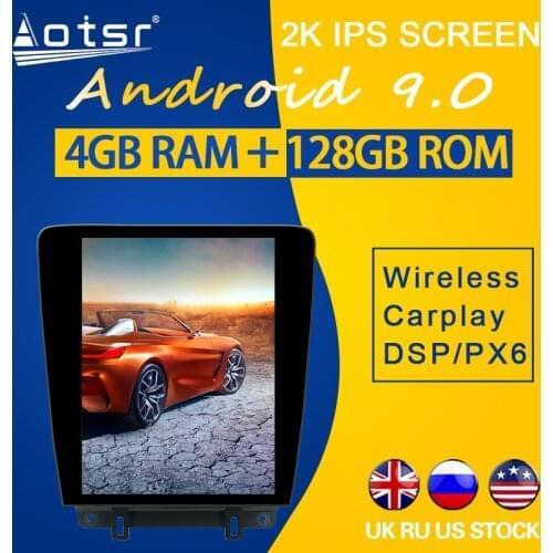 For Ford Mustang Android 2010 Android 2011 - 2014 Android 9 Tesla Style Car GPS Navigation Multimedia Radio Player