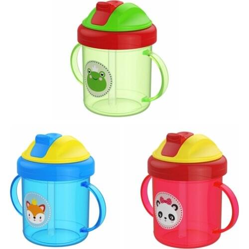 500ML BPA Free Children Cartoon Drinking Water Cup Straw Bottle Baby Kids Kettle Feeding Accessory