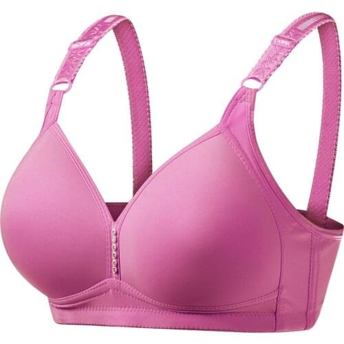 Big Size Push Up Bra Women Wire Free Soft 3/4 Cup Ladies Thin Padded Plain Underwear Bras Hot Adjusted-straps Everyday Bow Bra