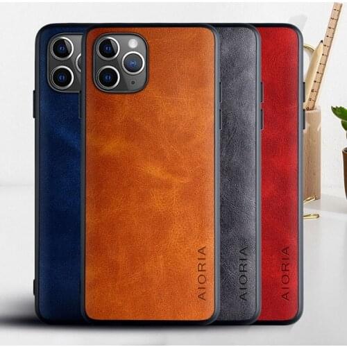 AIORIA Phone Case for iPhone 11 pro max coque Luxury Vintage leather Skin cover for iphone 11 pro max case funda capa fashion