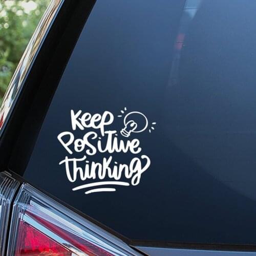 Black/Sliver Keep Positive Thin Sticker Car Stickers Text Window Sticker High Quality Waterproof Removable Modern Car Decor S176