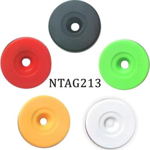 Colorful Patrol system checkpoint 13.56mhz Rfid Tag ntag213 IC Round Coin chip card Access Control Guard Tour Patrol System