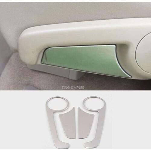 For Toyota Land Cruiser Prado J150 150 Car Seat Adjust Panel Trims Decorative Interior Accessories 20172018 stainless steel 4PCS