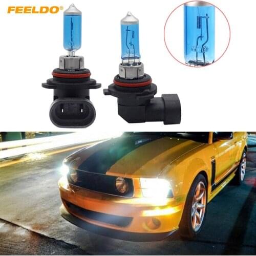 FEELDO 2Pcs White 9006 HB4 12V 55W/100W Car Fog Lights Halogen Bulb Headlights Lamp Car Light Source Parking #MX2139