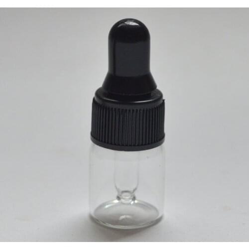 10pcs 2ml Small Clear Glass Vial with Pure Glass Dropper Cap Small Essential Mini Oil Dropper Bottle Free Shipping