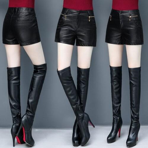 Jbersee Women's Leather Shorts