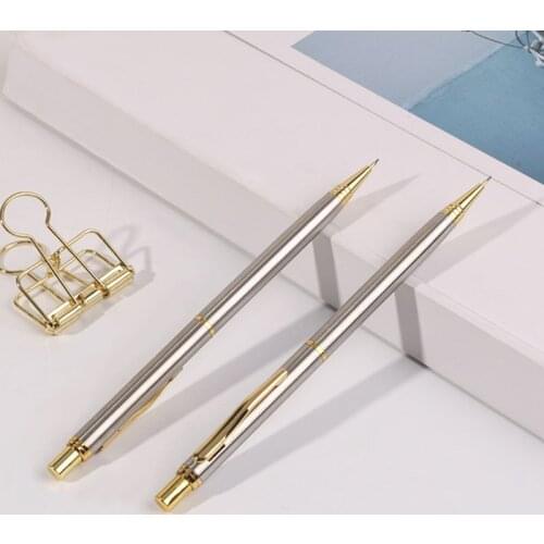 0.5mm Commercial Metal Ballpoint Pen Mechanical Pencil Automatic Pens Writing Drawing School Supplies Stationery