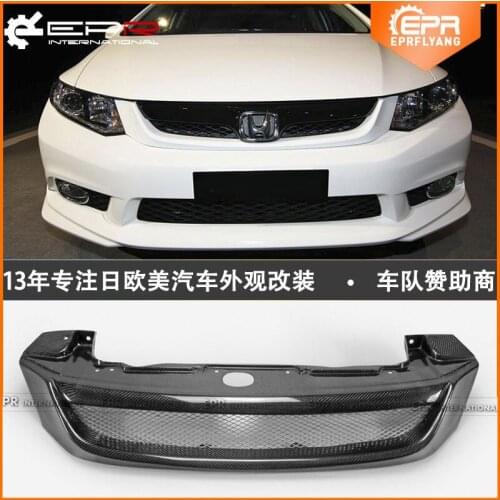 Suit For Civic Japanese Ninth Generation 13-15 Fb Four Door Modulo Carbon Fiber Middle Mesh Frame Refitting Front Bar