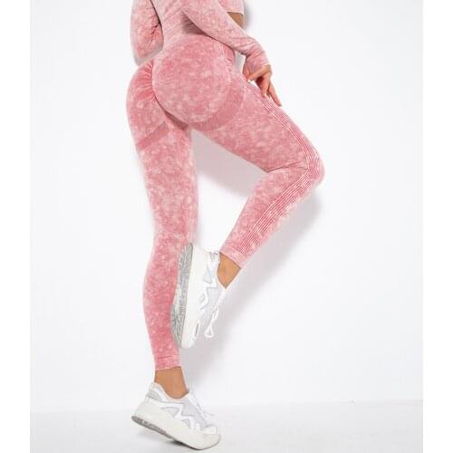 High Waist Leggings Breathable Gym Fitness Push Up Clothing Girl Yoga Pant Seamless Tights Yoga Pants Women Knitted Sport Short