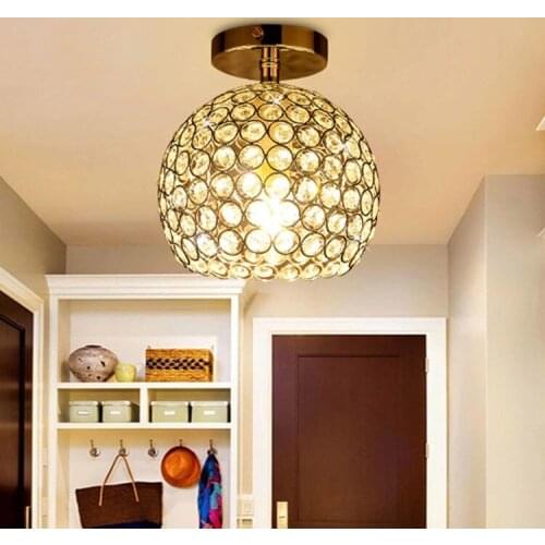 Mini crystal ceiling light Home Decoration Aisle Porch Corridor Lamp Cristal Lustres Dia Crystal LED Ceiling lamp E27