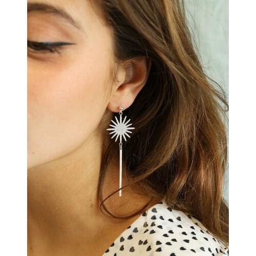 Fashion Geometric Sun Earrings Bohemia Style Earrings for Woman