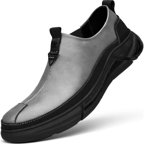 2021 New Men Casual Shoes Luxury Brand Genuine Leather Loafers Moccasins Men Business Dress Shoes Fashion Slip On Driving Shoes