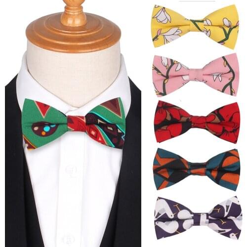 Men Bow Tie Classic Floral Print Bowtie For Business Wedding Adult Suits Bow Ties For Men Women Butterfly Suits Cravats Bowties