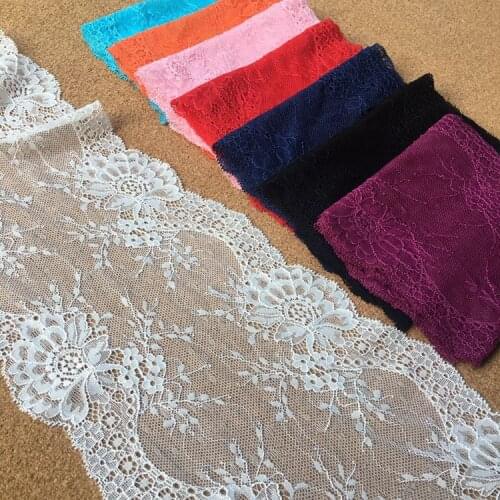 Width 18CM Soft High Quality Elastic Lace Fabric DIY Underwear Sexy Pajamas Headwear Accessories